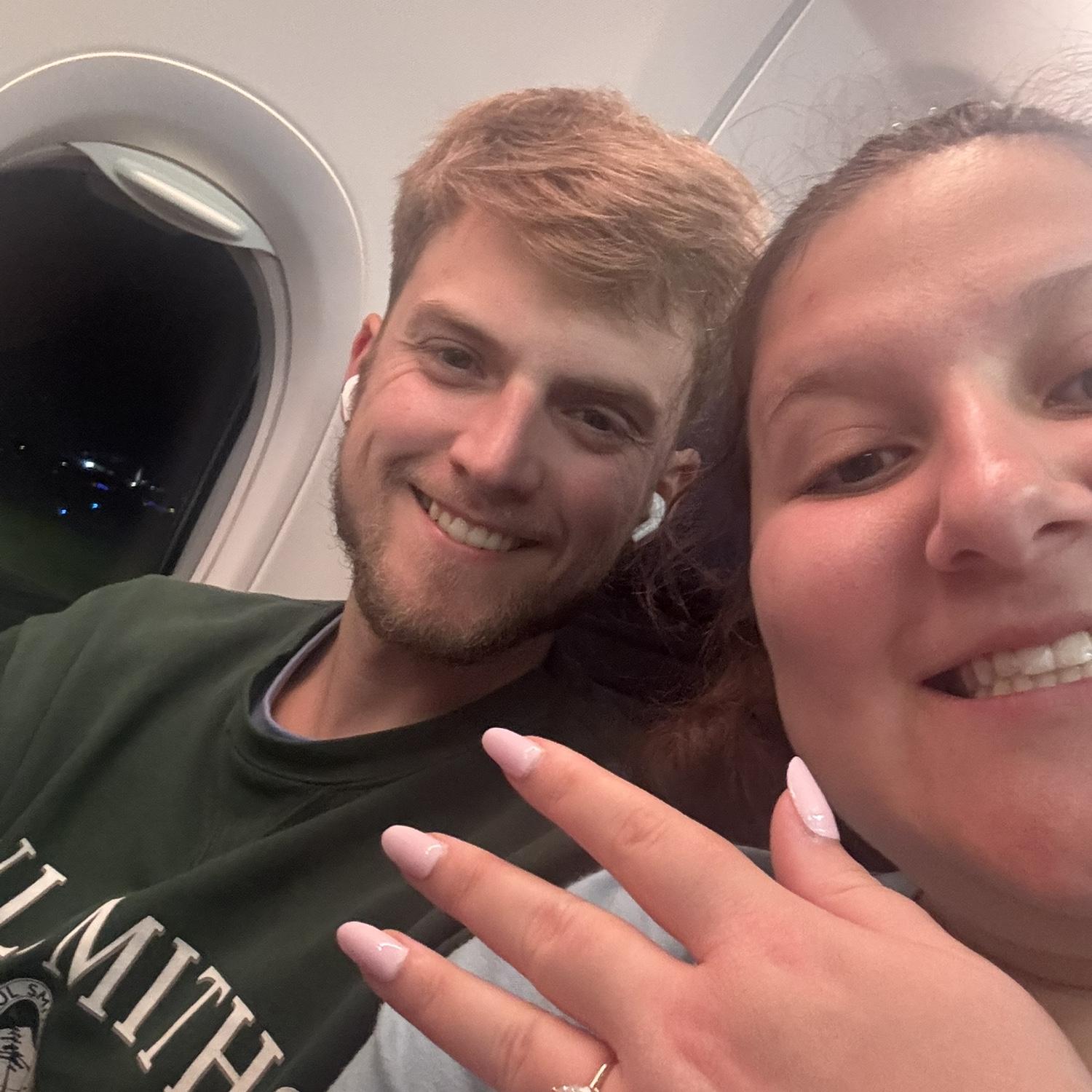 Flying back from Punta Cana engaged!