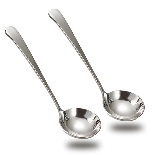 Asanta 2 PCS Small Soup Ladle, 7.7 Inch Sauce ladle, Durable 304 Stainless Steel Gravy Ladle Spoon, Mini Kitchen Serving Ladles for Sauces, Gravy, Salads, Soups, Desserts