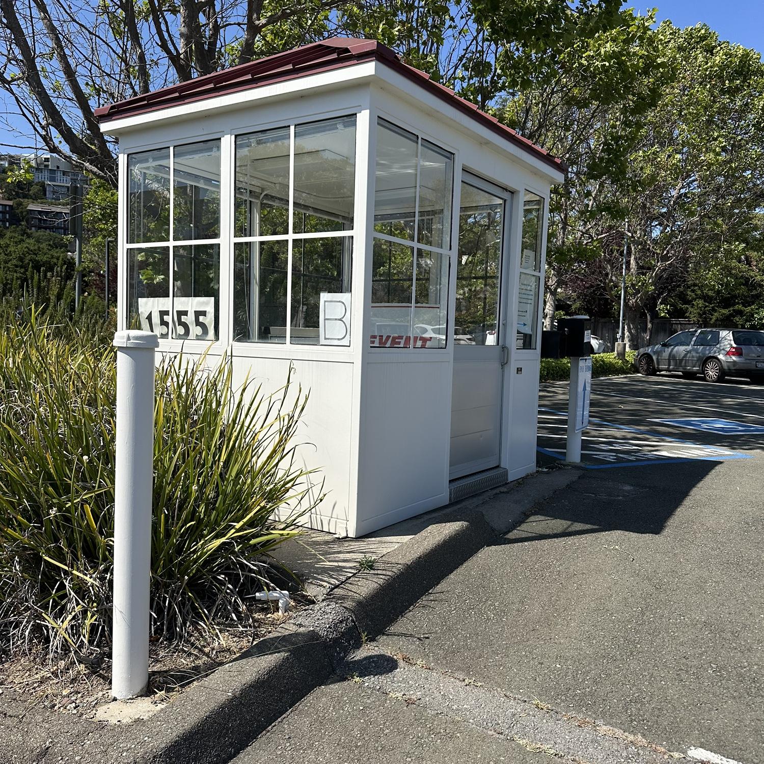 This is the parking lot entrance, for the ceremony, by the CVS in Tiburon. 
1555 Tiburon Boulevard.