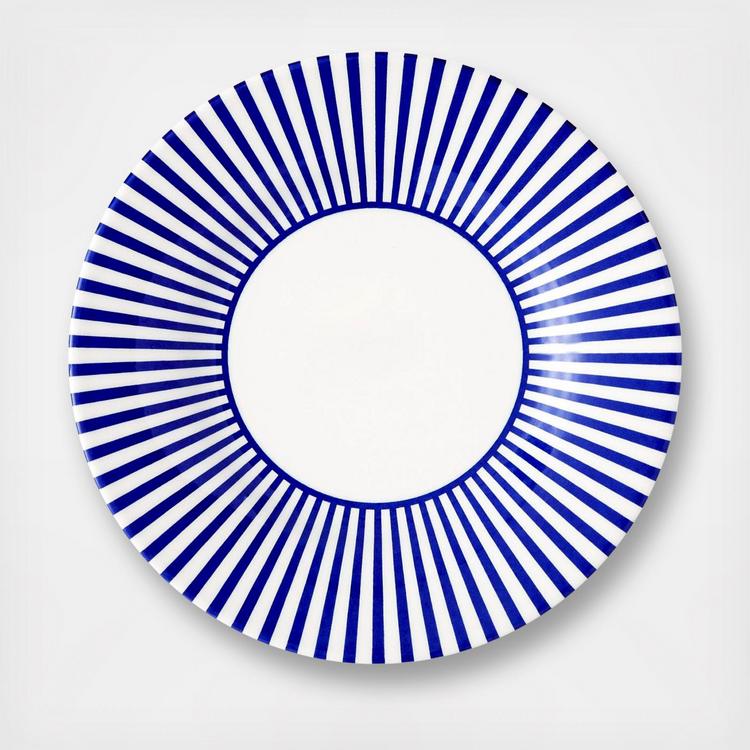 Spode, Blue Italian Steccato Narrow Stripe Tidbit Plate, Set of 4