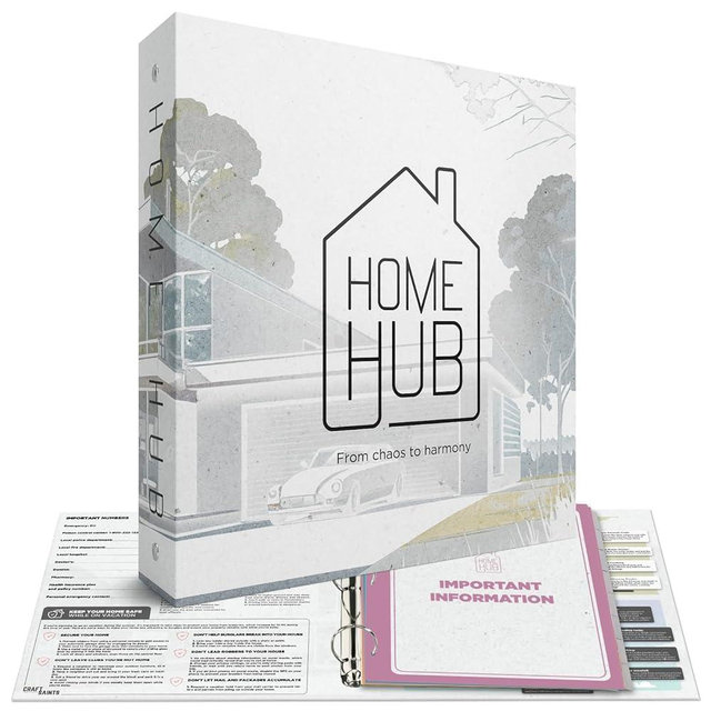 Home Management Binder 8.5x11, Household Planner, Organize Your Property & Possessions, Ideally Suited as a Important Document Binder or Household Record Keeping Book, Home Ownership Gifts