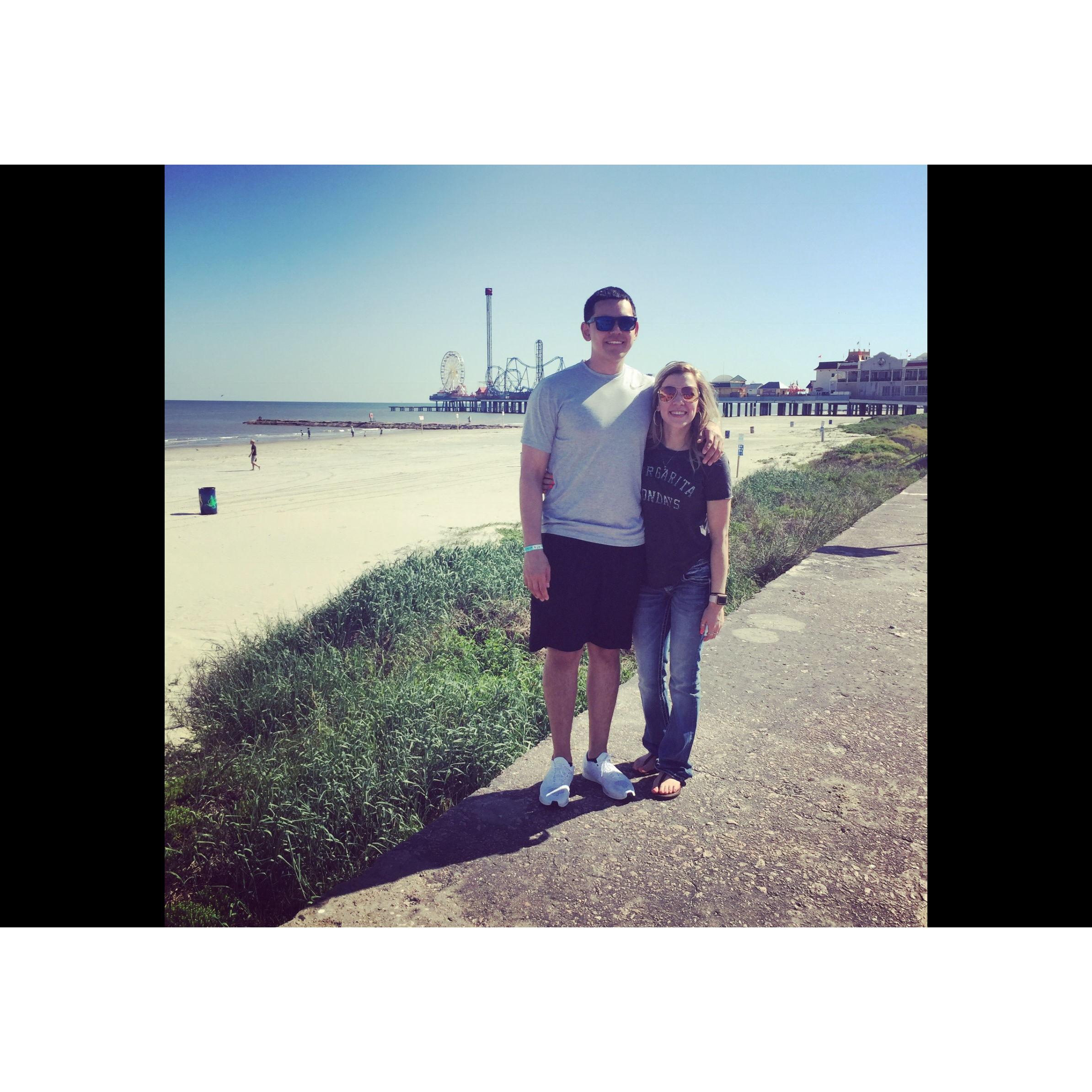 Immanuel’s first time visiting Galveston in 2018.