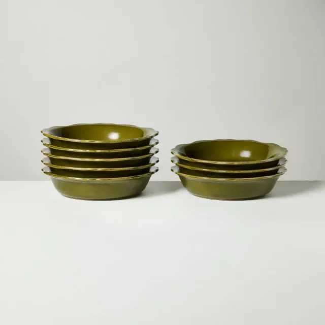 Set of 8 Carved Edge Pasta/Grain Bowls Green - Hearth & Hand™ with Magnolia