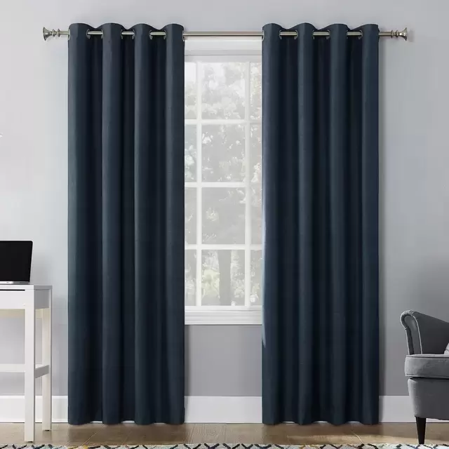 Sun Zero™ Duran 84-Inch Grommet Thermal insulated Blackout Curtain Panel in Navy Blue