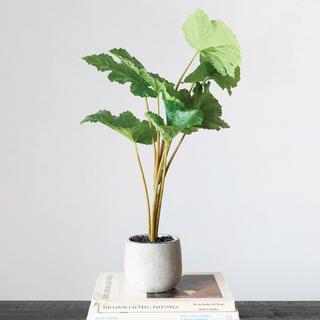 Faux Floral With Cement Planter