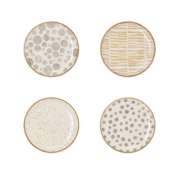 Earth Assorted Cocktail Plates - Set of 4