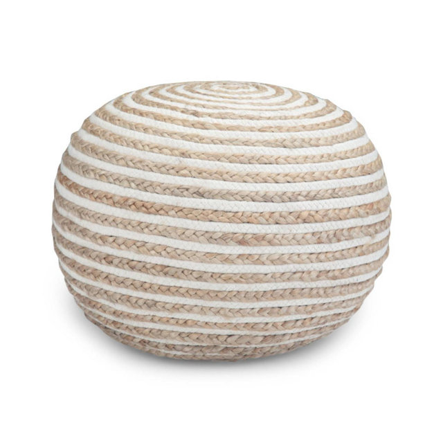 Deni Round Pouf Natural Jute - Wyndenhall