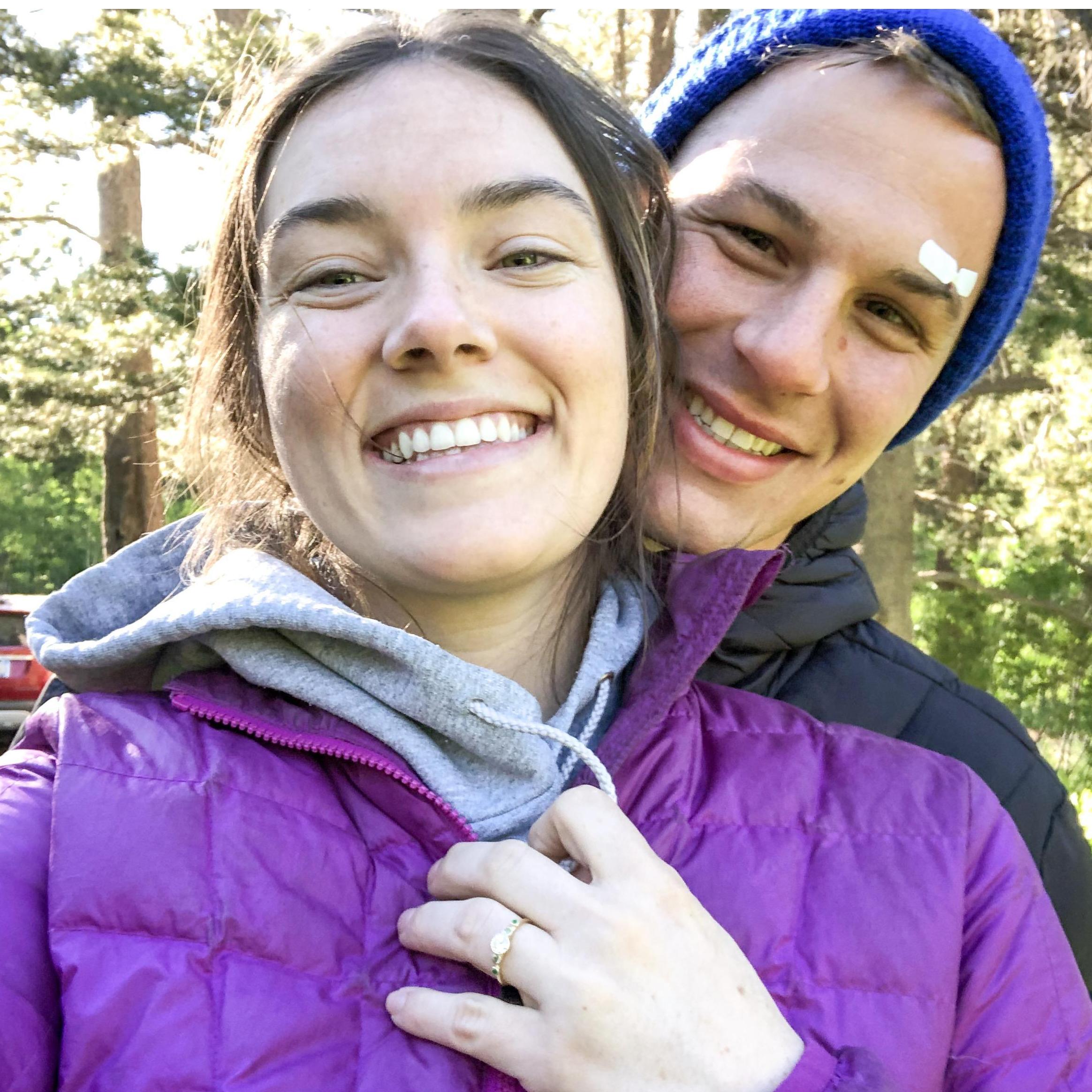 Right after Colton purposed. We were camping in Kirkwood outside of Tahoe waiting for friends to meet us to go climbing.