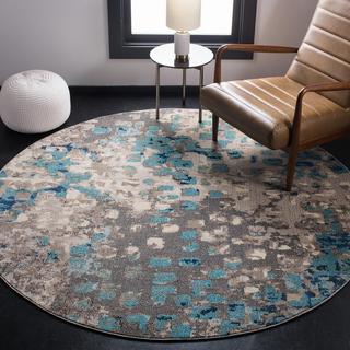Madison Vintage Abstract Round Area Rug