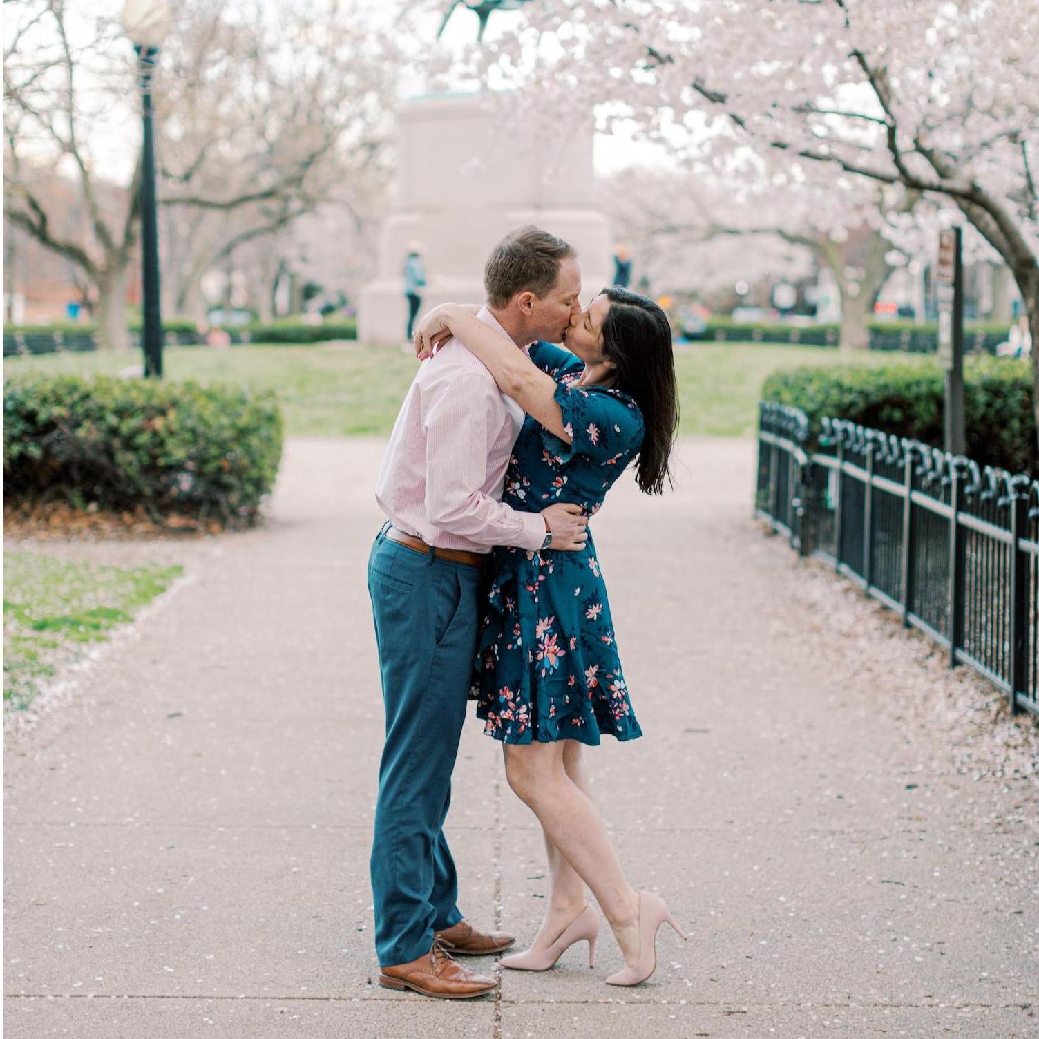 We finally did an engagement shoot! Was great to have the cherry blossoms out at the same time.