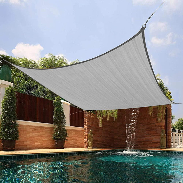 Amagenix Sun Shade Sails Canopy, Gray Rectangle Outdoor Shade Canopy 16' X 20' UV Block Canopy for Outdoor Patio Garden Backyard