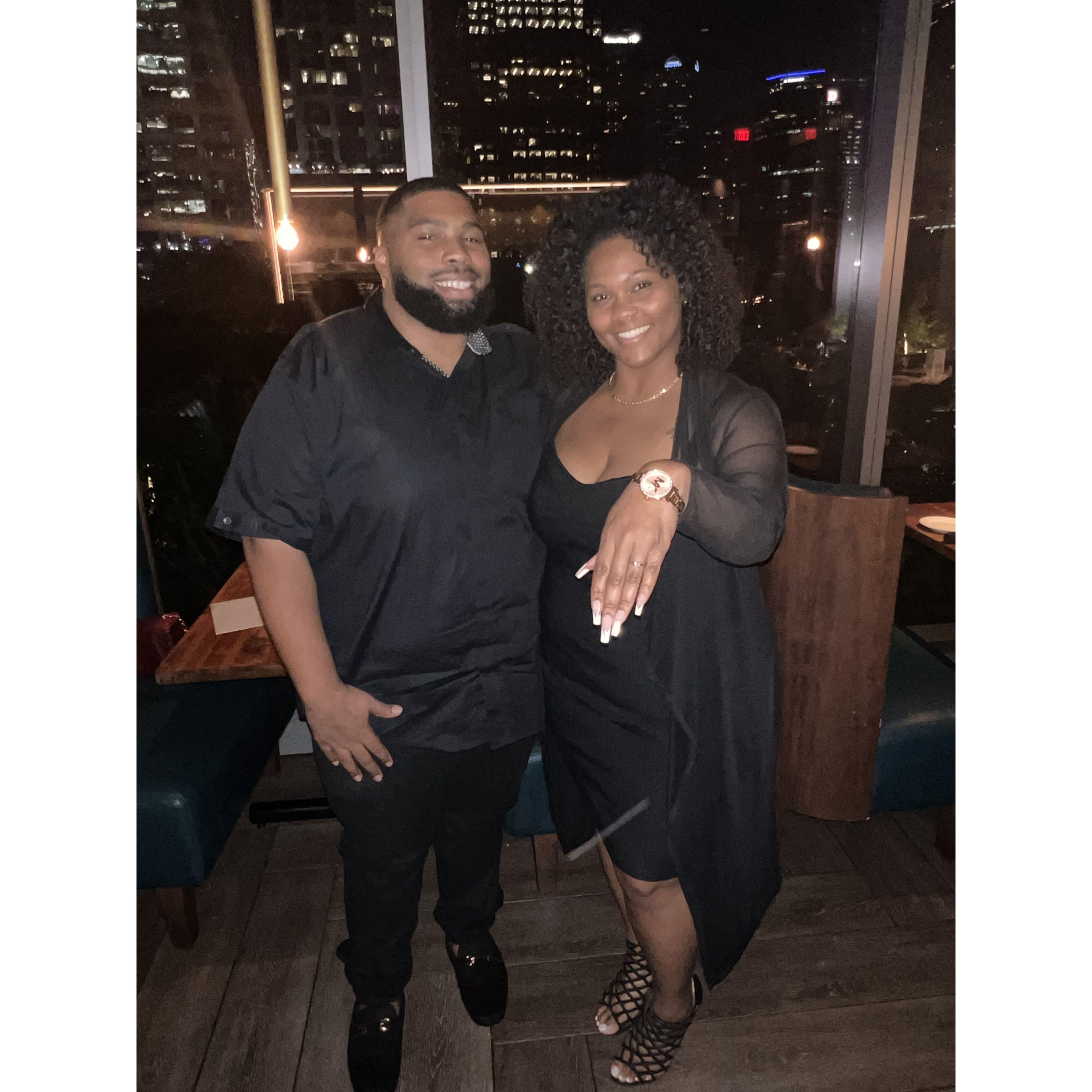 Immediately after the Proposal at Perry’s in Downtown Dallas