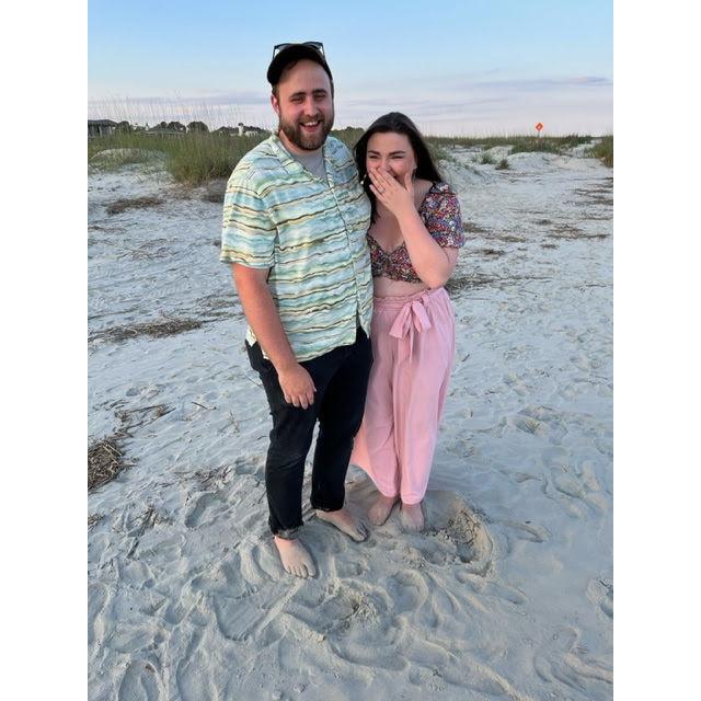 A beach engagement! Could you tell Abbie was surprised?