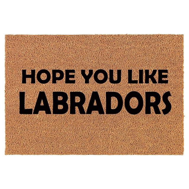 Coir Doormat Front Door Mat New Home Closing Housewarming Gift Hope You Like Labradors Lab Labrador Retriever (24" x 16" Small)