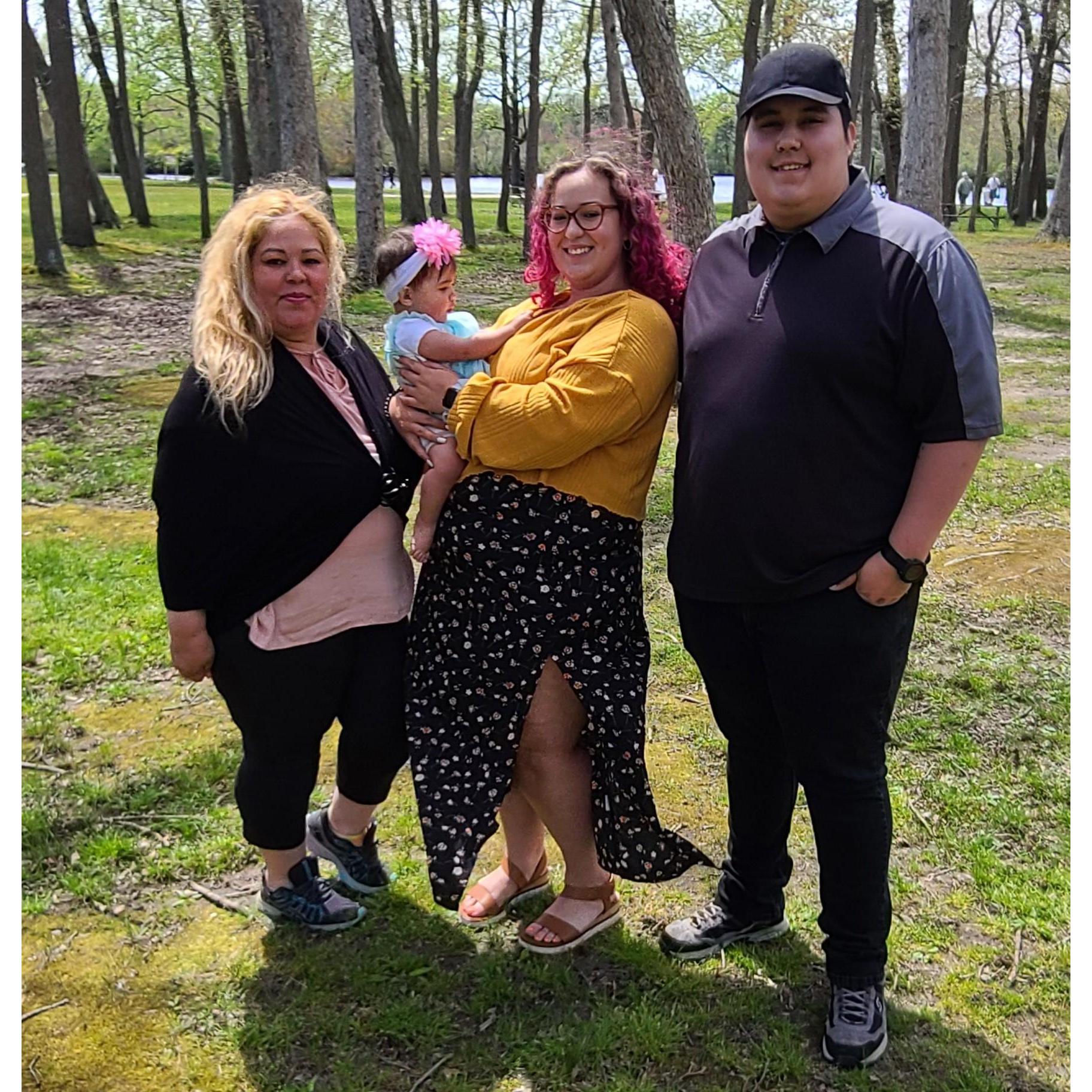 Our Little Maid of Honor with Grandma Titi Ashley and Daddy!