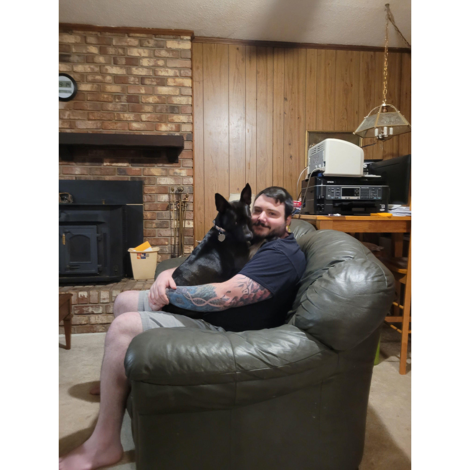 One of the first few photos I took of Rodney and moose after we adopted him.