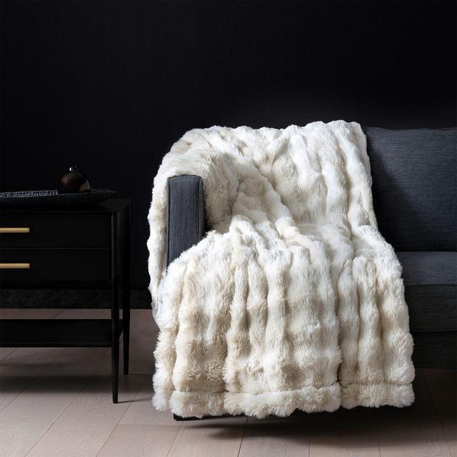 Brookstone Luxe Faux Fur Heated Throw Blanket - Exclusive
