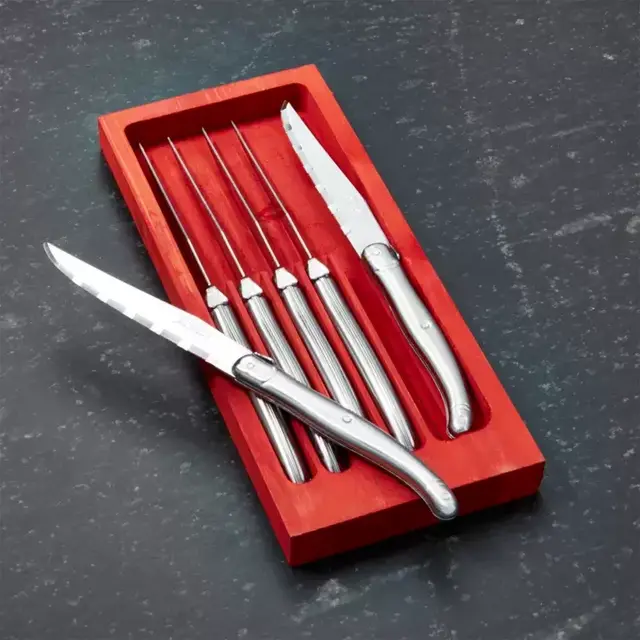 Laguiole ® Stainless Steel Steak Knives, Set of 6
