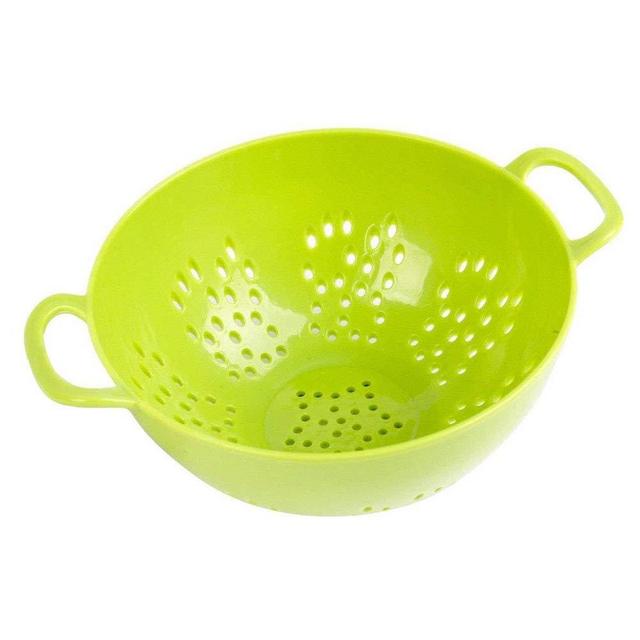 Culinary Elements 6-inch Mini Colander with Double Handles and Deep Bowl, Green