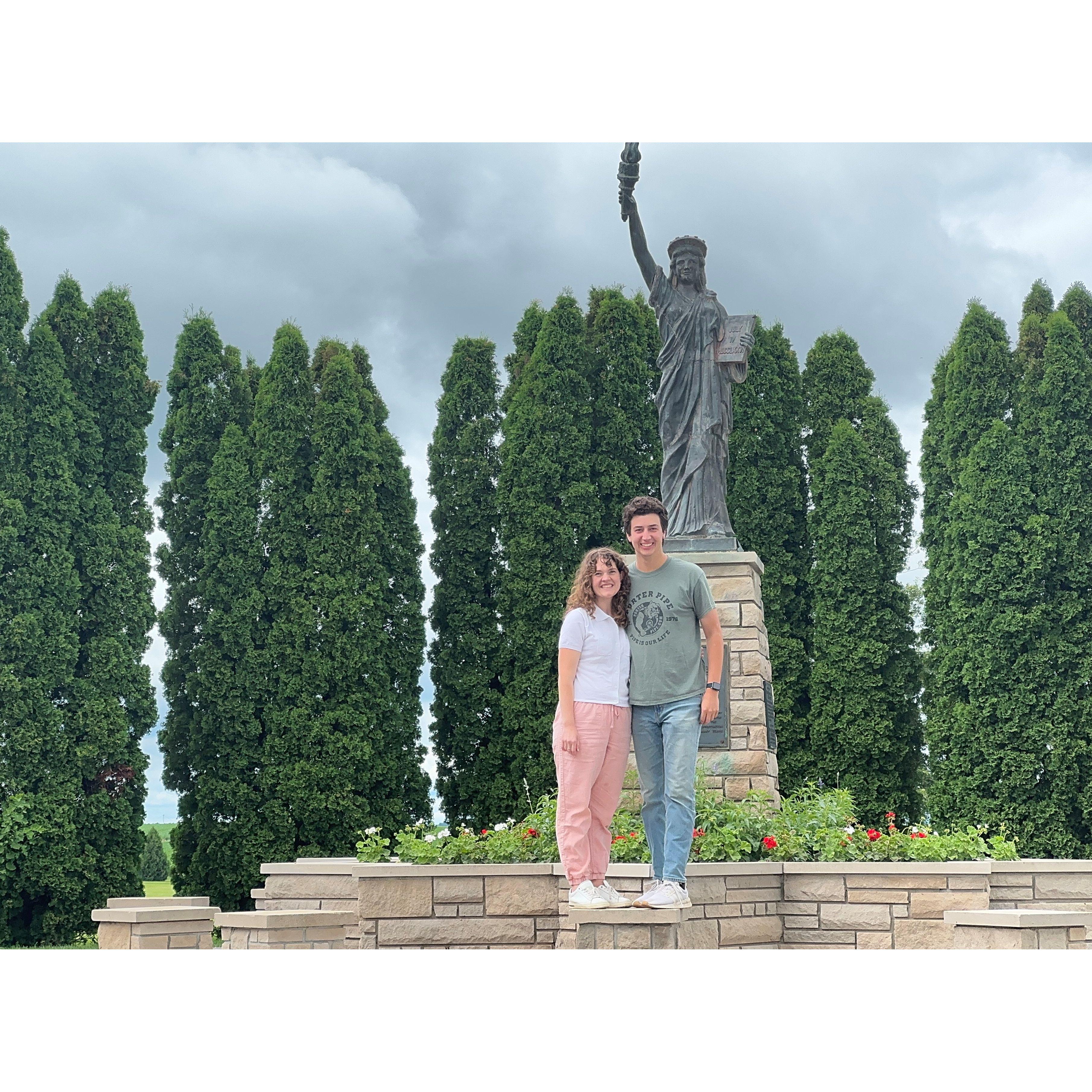 Visiting the Statue of Liberty