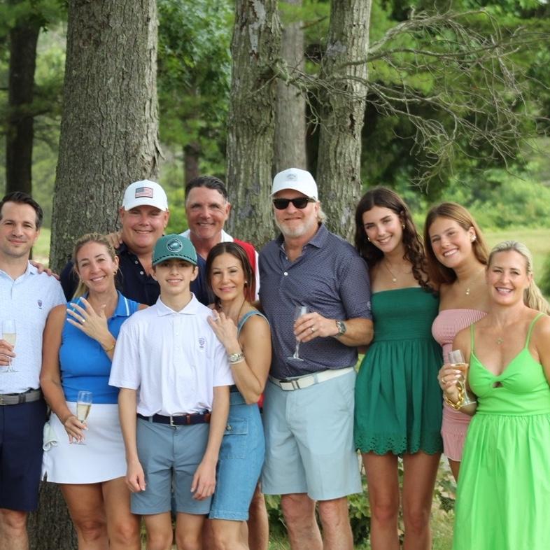 Jim proposed to Marie at Union League National on Meade 9 (06.28.25).
Matt, Marie, Jim, Sal, Trish, Walt, Ken, Ella, Sophia, Carrie