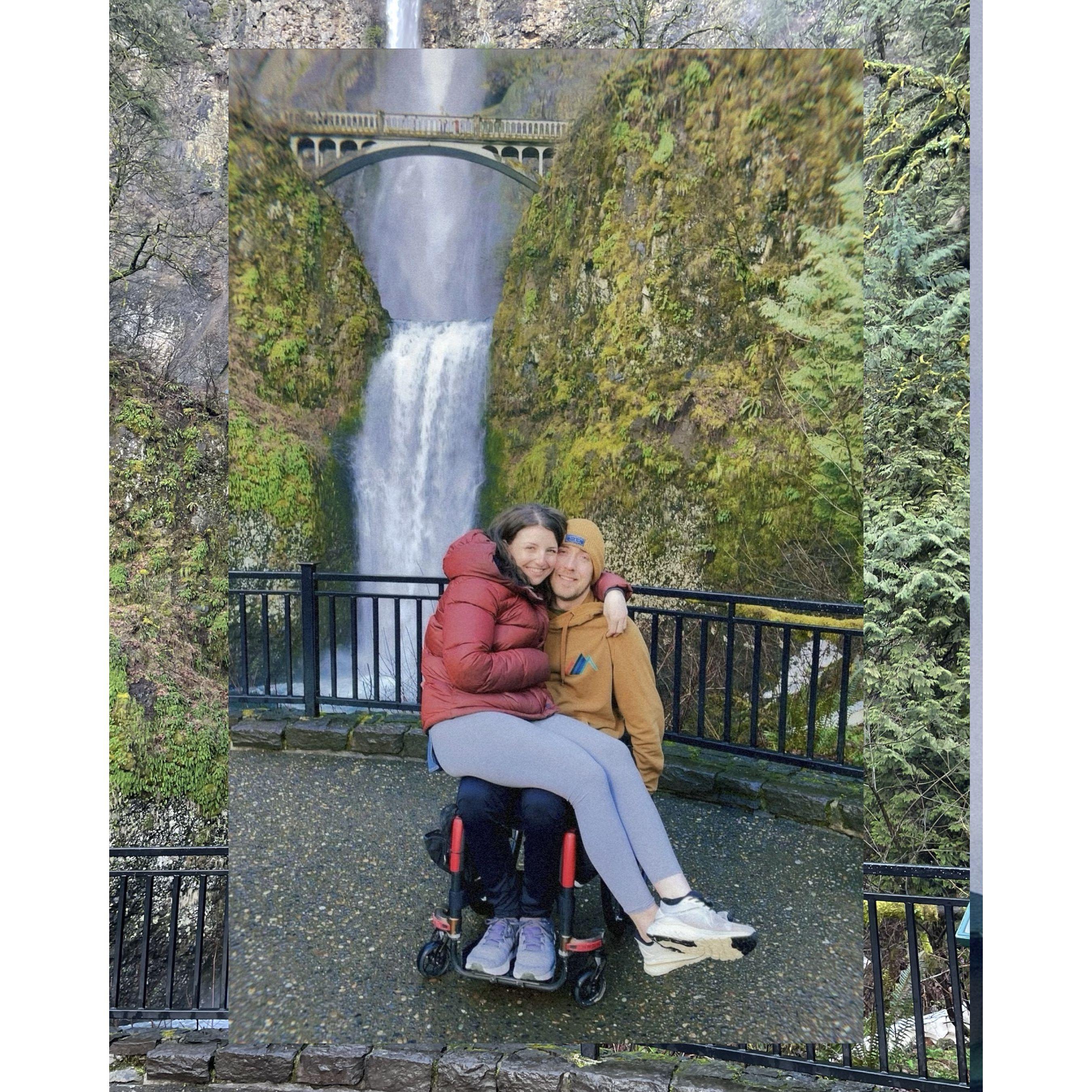 March 2024. Multnomah Falls, Oregon.