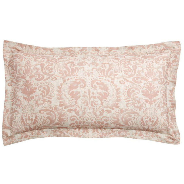 Stella Damask Sham, King, Rosewood