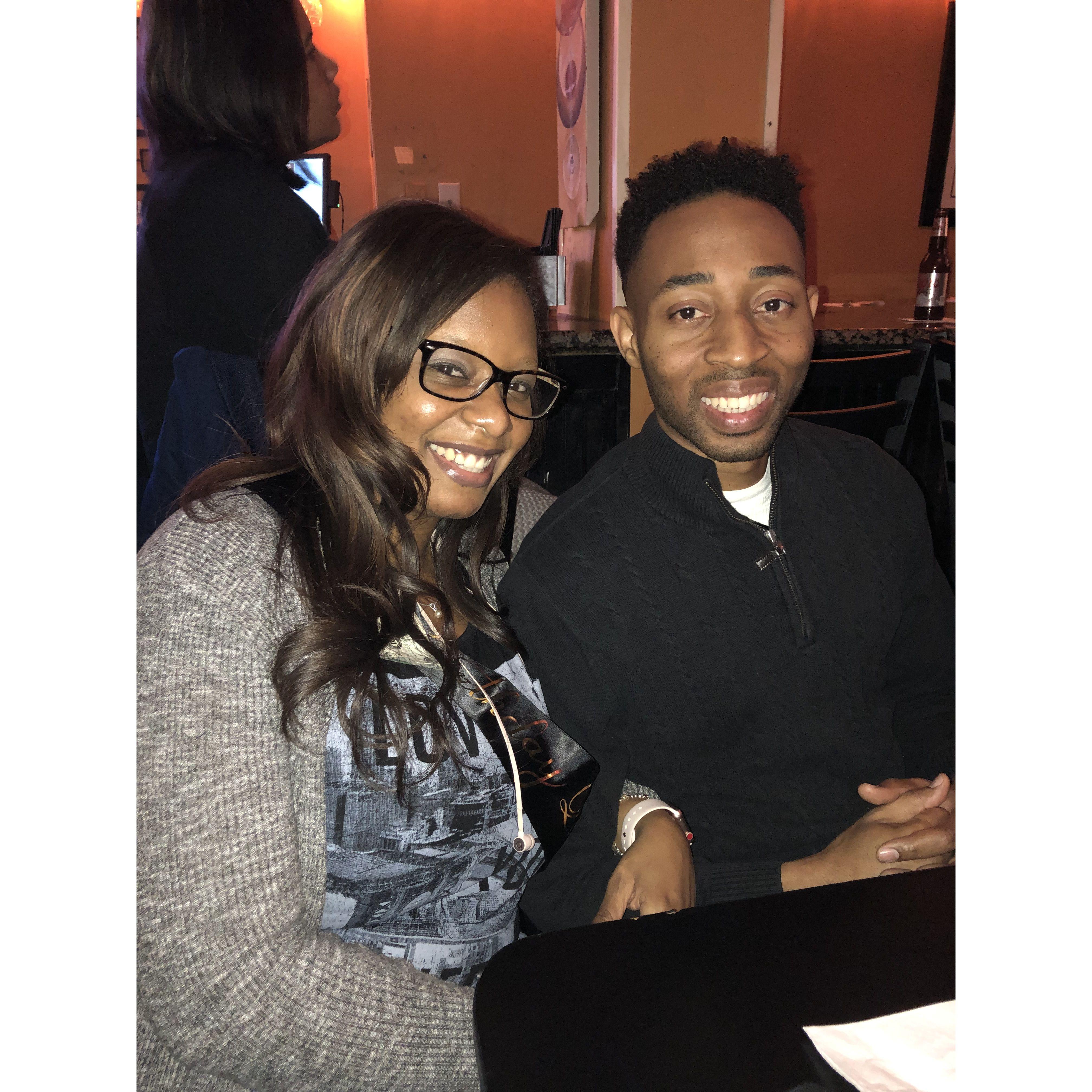 Jamal made a special trip in for my Birthday festivities! Circa 2019