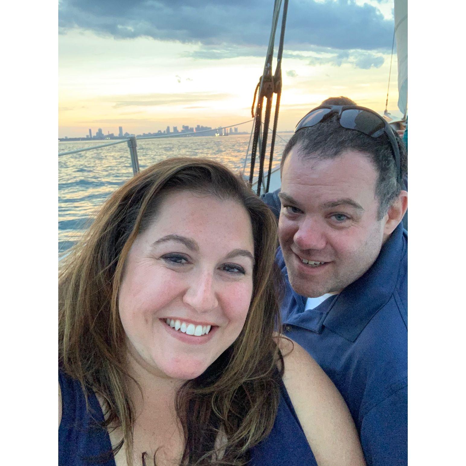 Celebrating the end of summer: Sailboat cruise on Boston Harbor