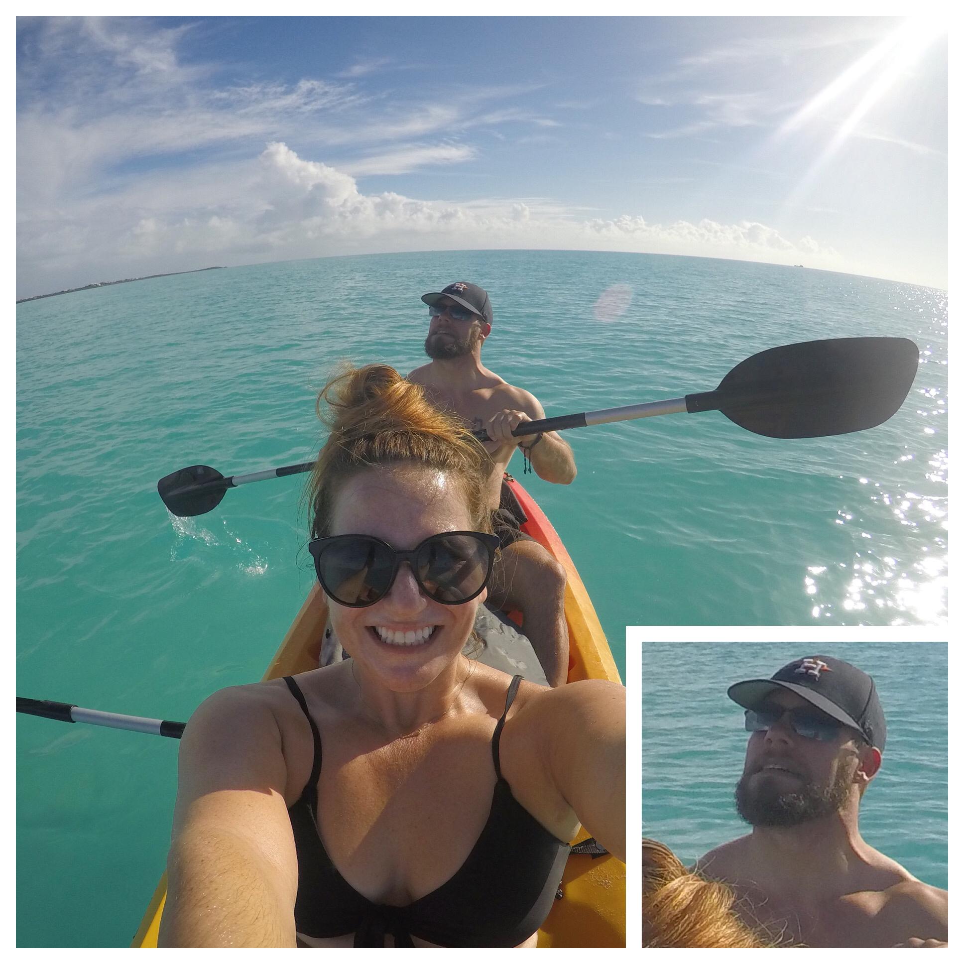 Kyle makes the best faces kayaking, so we had to include this gem from Turks and Caicos.