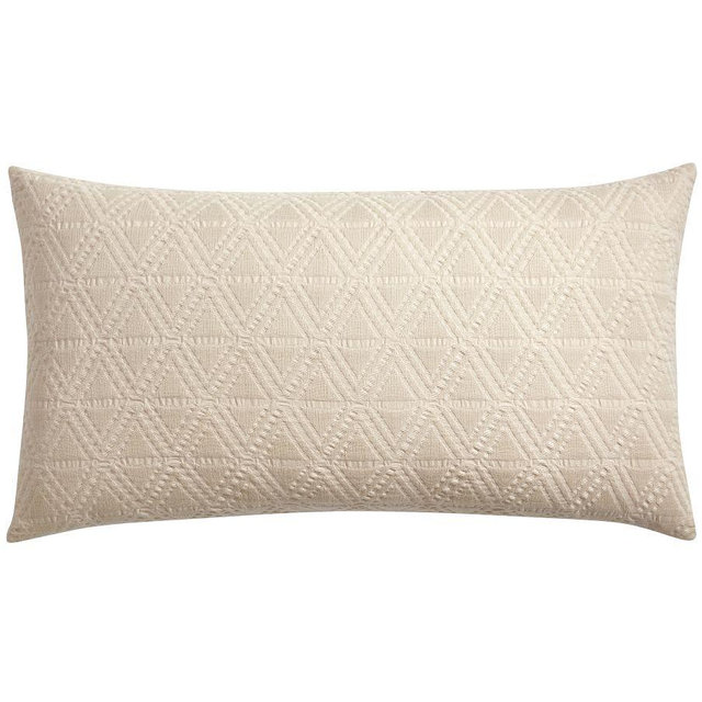 Diamond Matelasse Sham, King Oatmeal