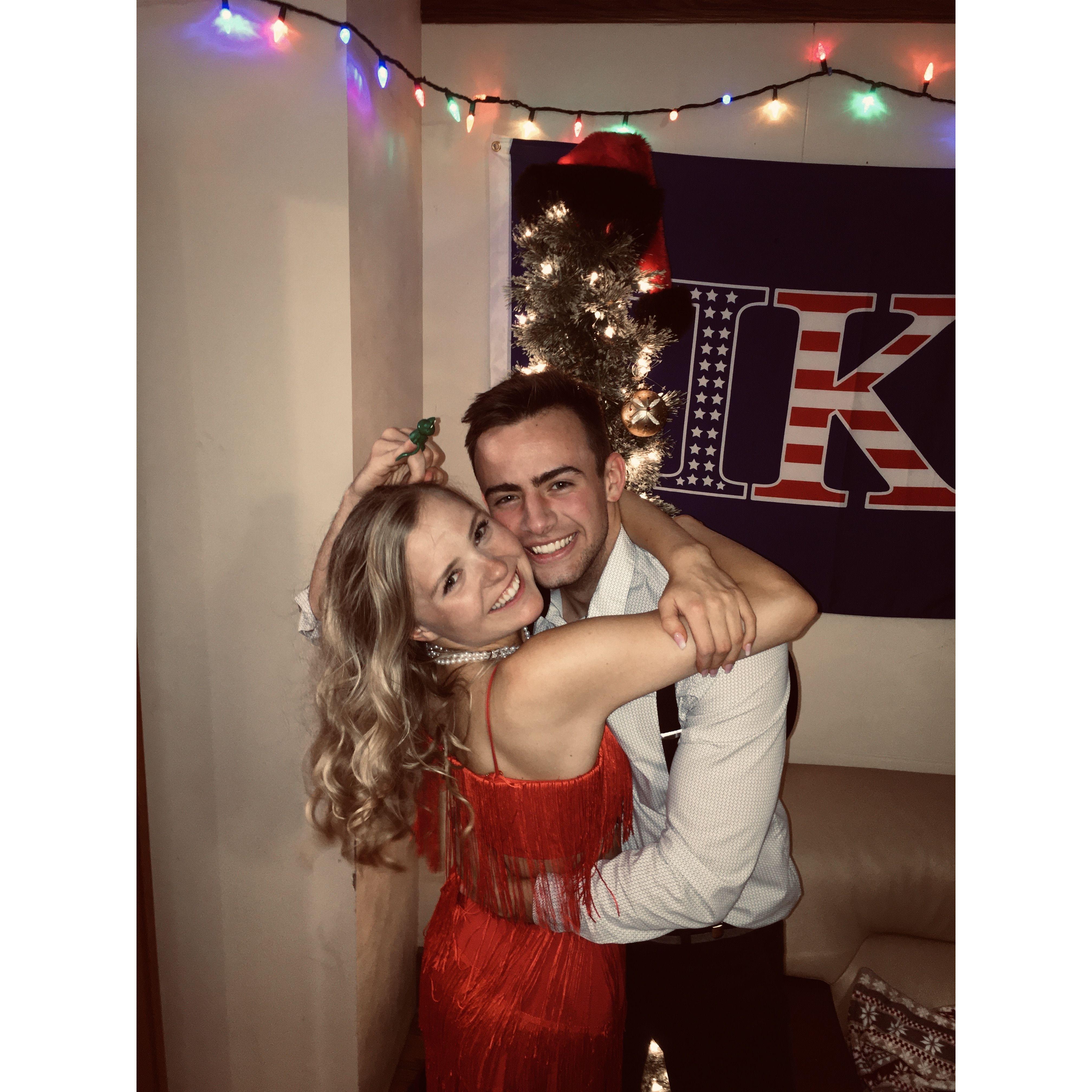 Gatsby formal in College! We still have the little frog on Sean's finger.