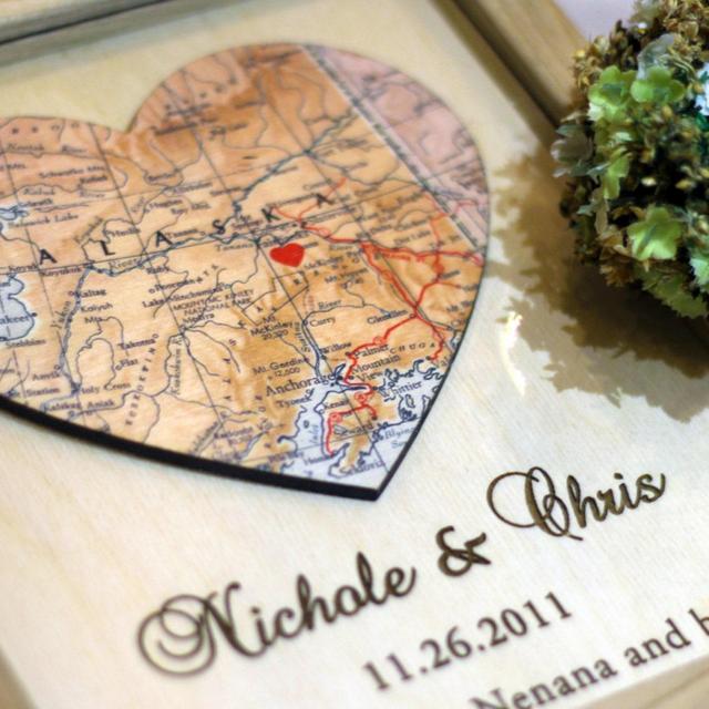 Engagement Map Print Gift for Future Mrs,...