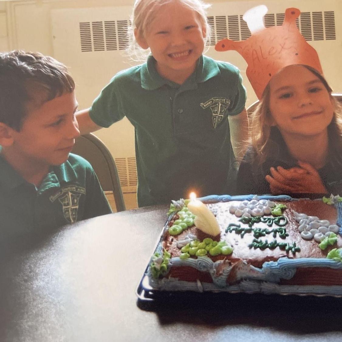 This is us at my 6th birthday celebration.