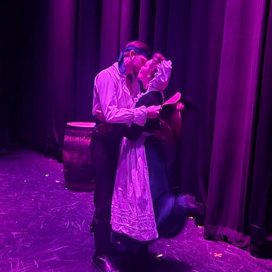 Behind the curtain right before our last college show together, Pirates of Penzance.