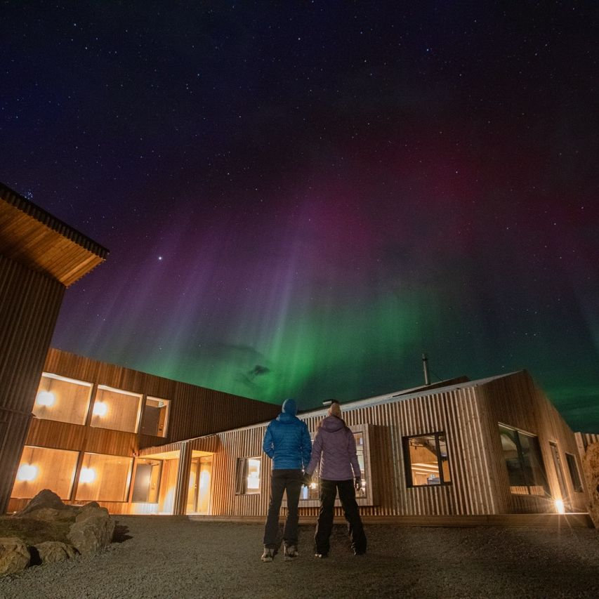 Under the Northern lights in Iceland