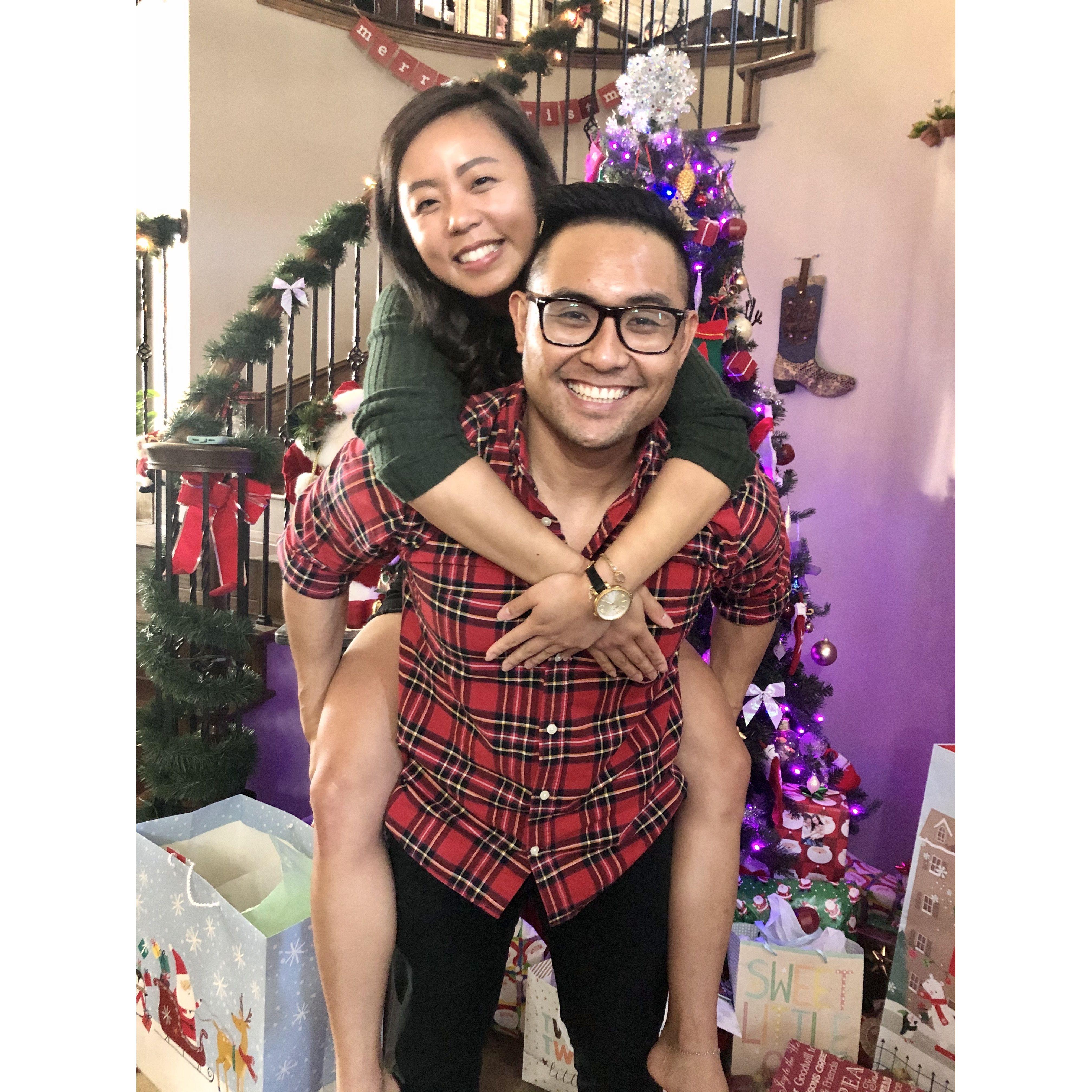 our first christmas together in texas