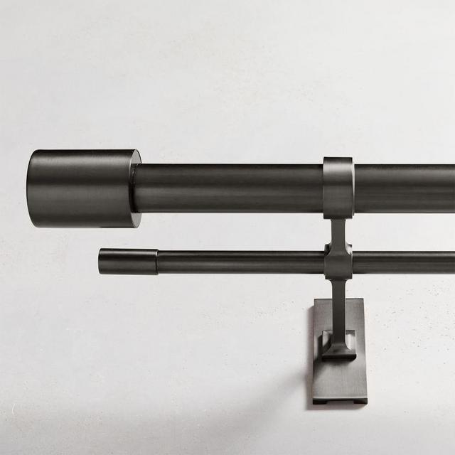 Oversized Metal Double Rod, Dark Bronze, 108"-144"