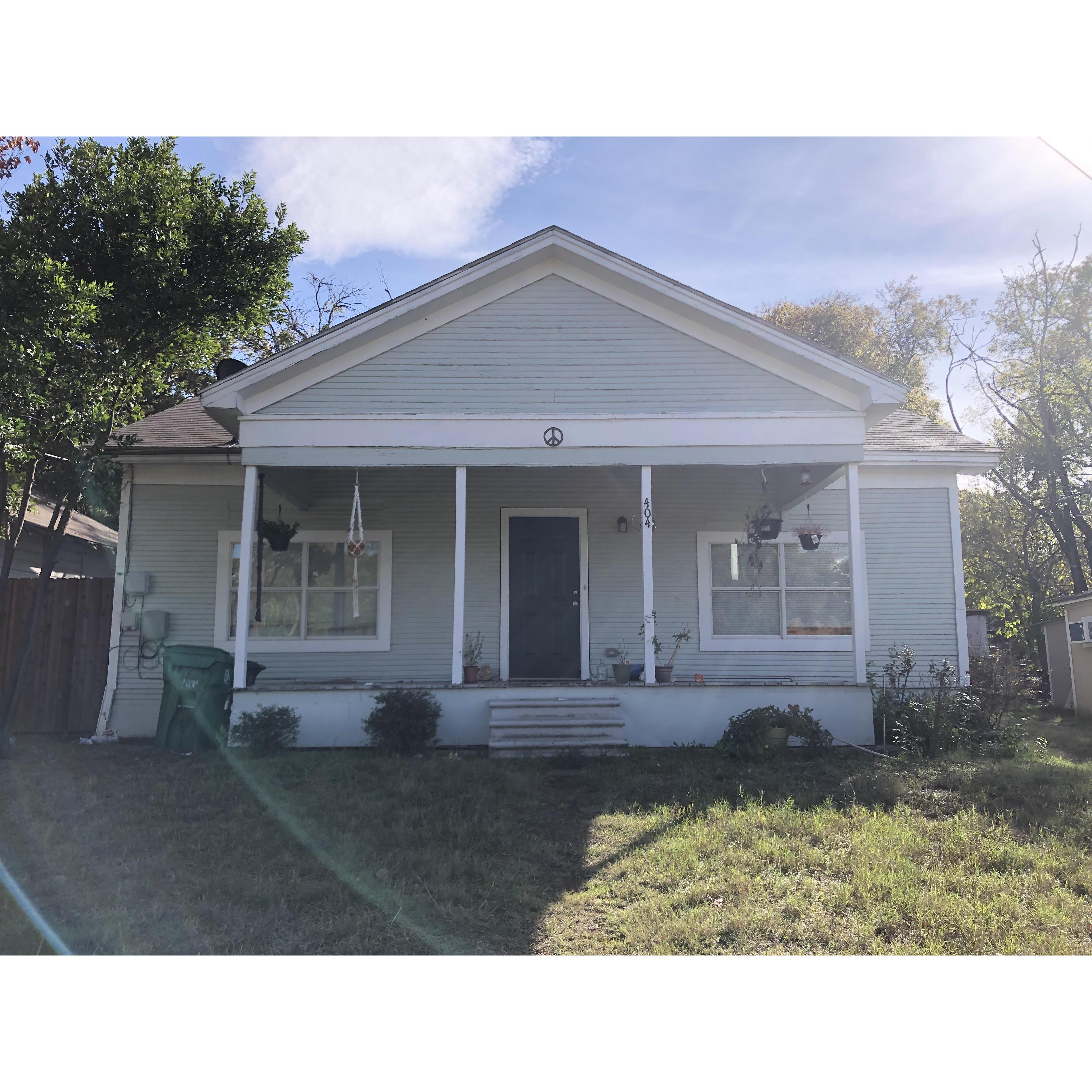 Our first house (with roommates), 2019