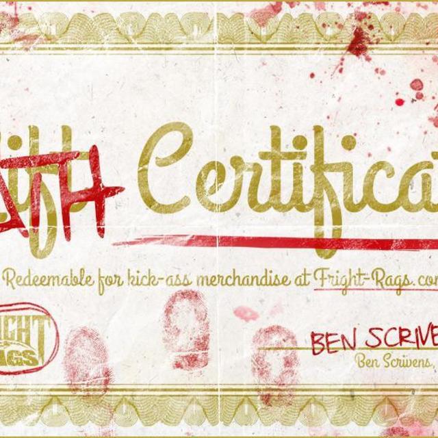 Fright Rags Gift Certificates