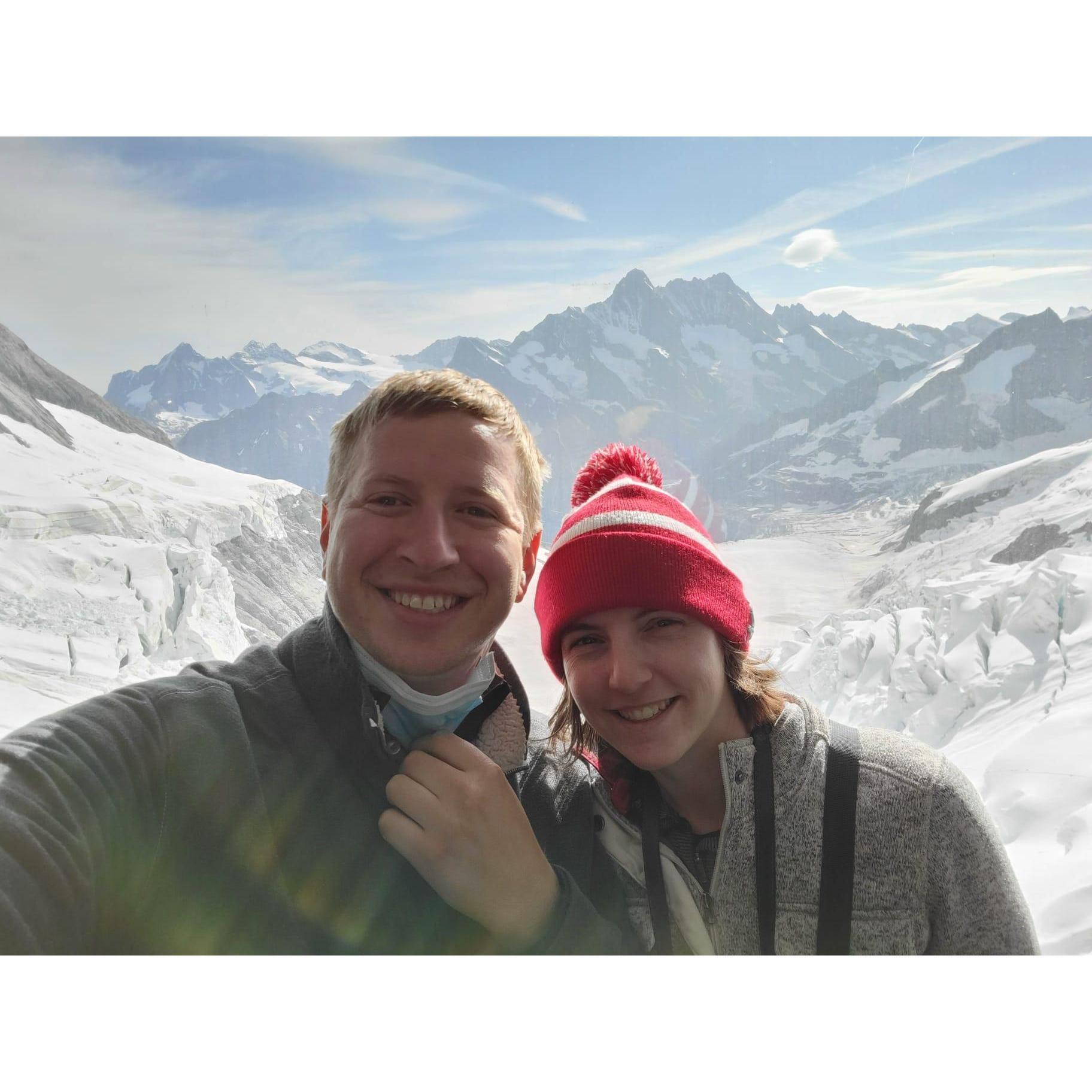 Top of the Jungfraujoch in Switzerland