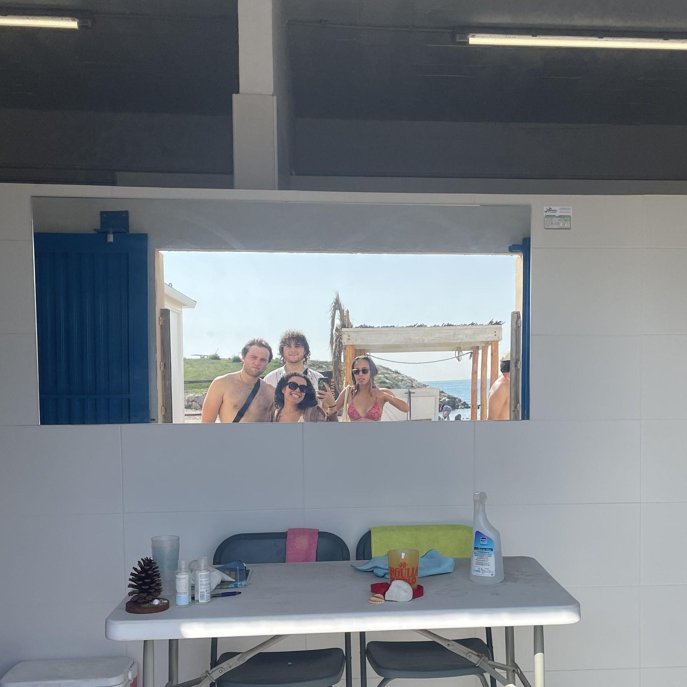 the crew at the beach