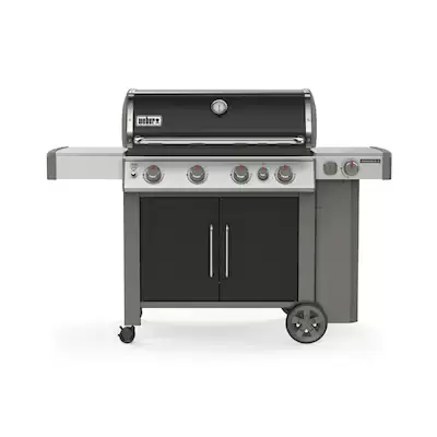 Weber Genesis II E-435 Black 4-Burner Liquid Propane Gas Grill with 1 Side Burner