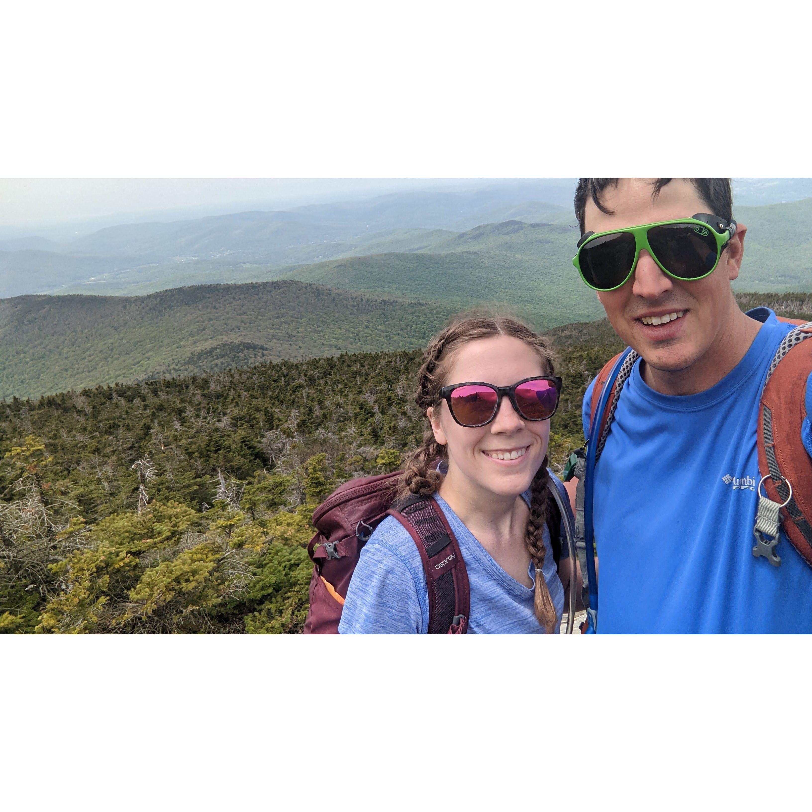 Hiking in Acadia National Park.
