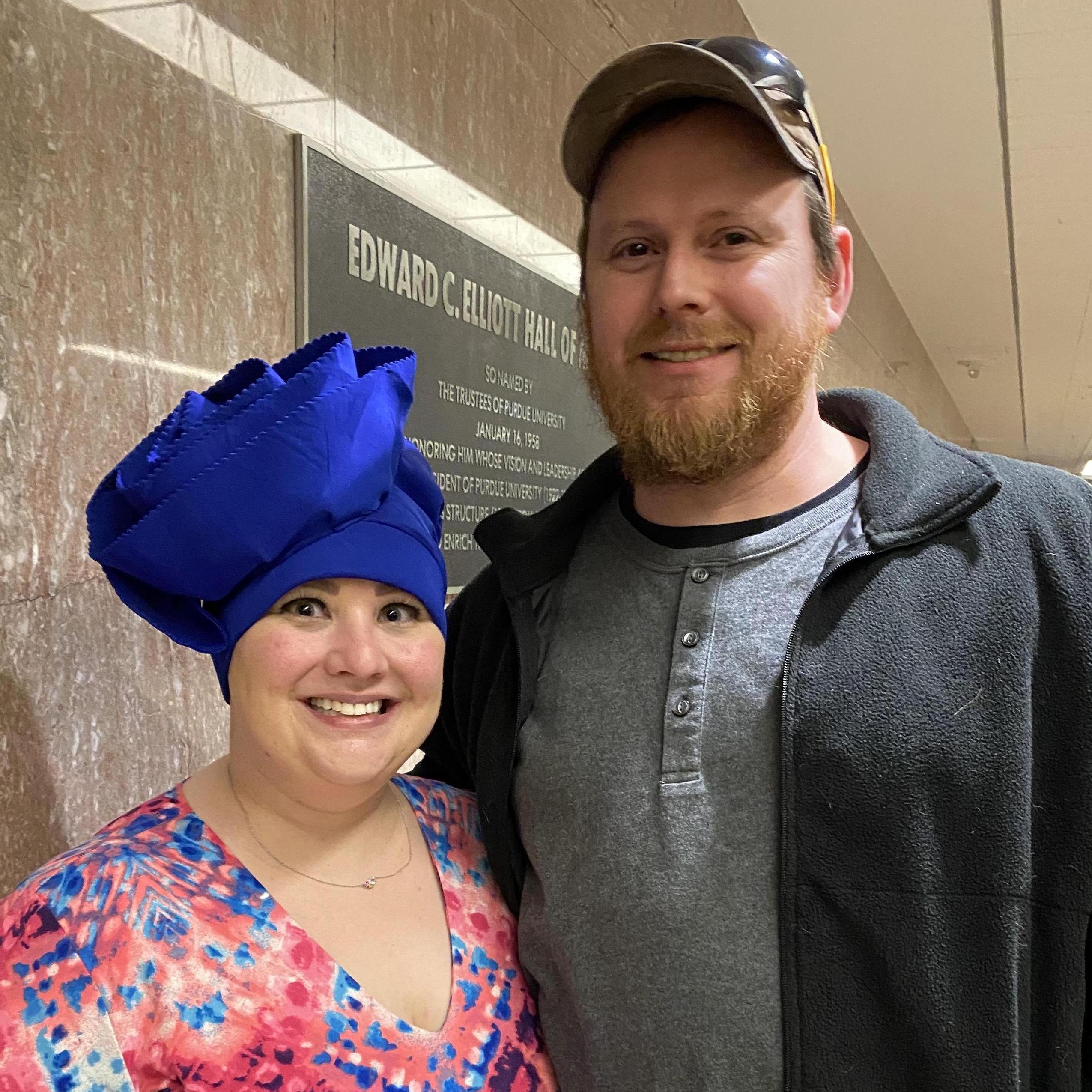 At Purdue to see BlueMan Group. February 2020 photo courtesy of my cousin, Janice