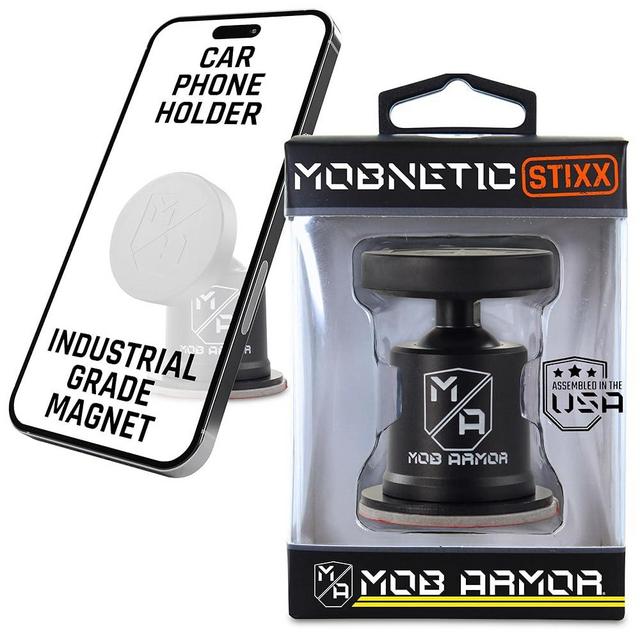 Mob Armor MobNetic Stixx - Phone Holder for Your Car, Magnetic Phone Mount for Trucks, Jeeps, and More - 90º Tilt & 360º Rotation, Compatible with iPhone & Android Smartphones