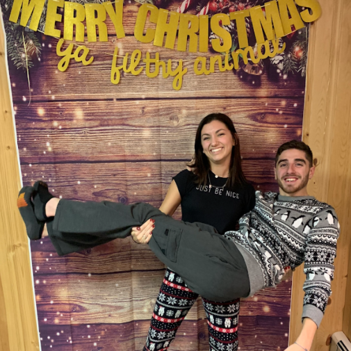 December 2018 - Sam carrying Sal (like always!)