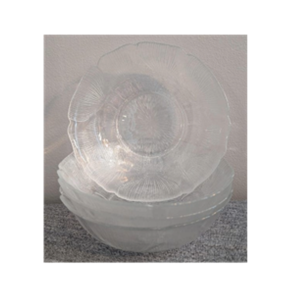 Arcoroc Fleur 6" Salad/Side/Dessert Bowls, Set of 4