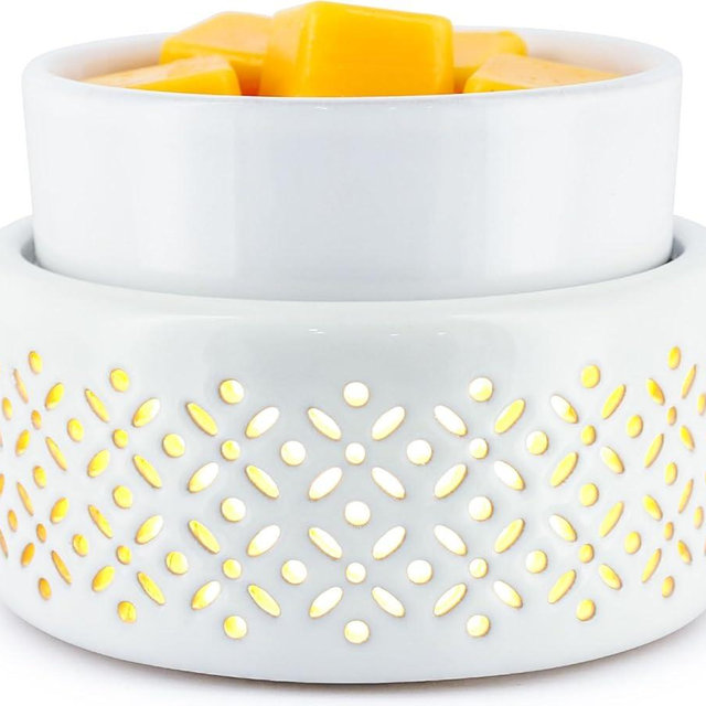 VICTORIA AROMA Ceramic Wax Melt Warmer - LED Night Light Candle Wax Warmer for Scented Wax, Electric Fragrance Wax Melter for Home, Office, Bedroom Decor, and Gifts