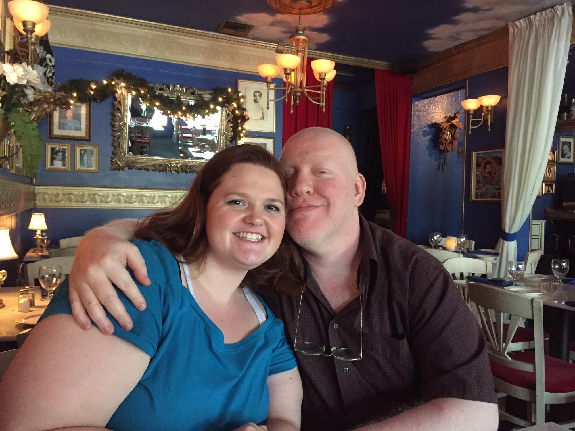 2015, at Royal Bavarian Schnitzel Haus, Allison's favorite, now-closed, German restaurant